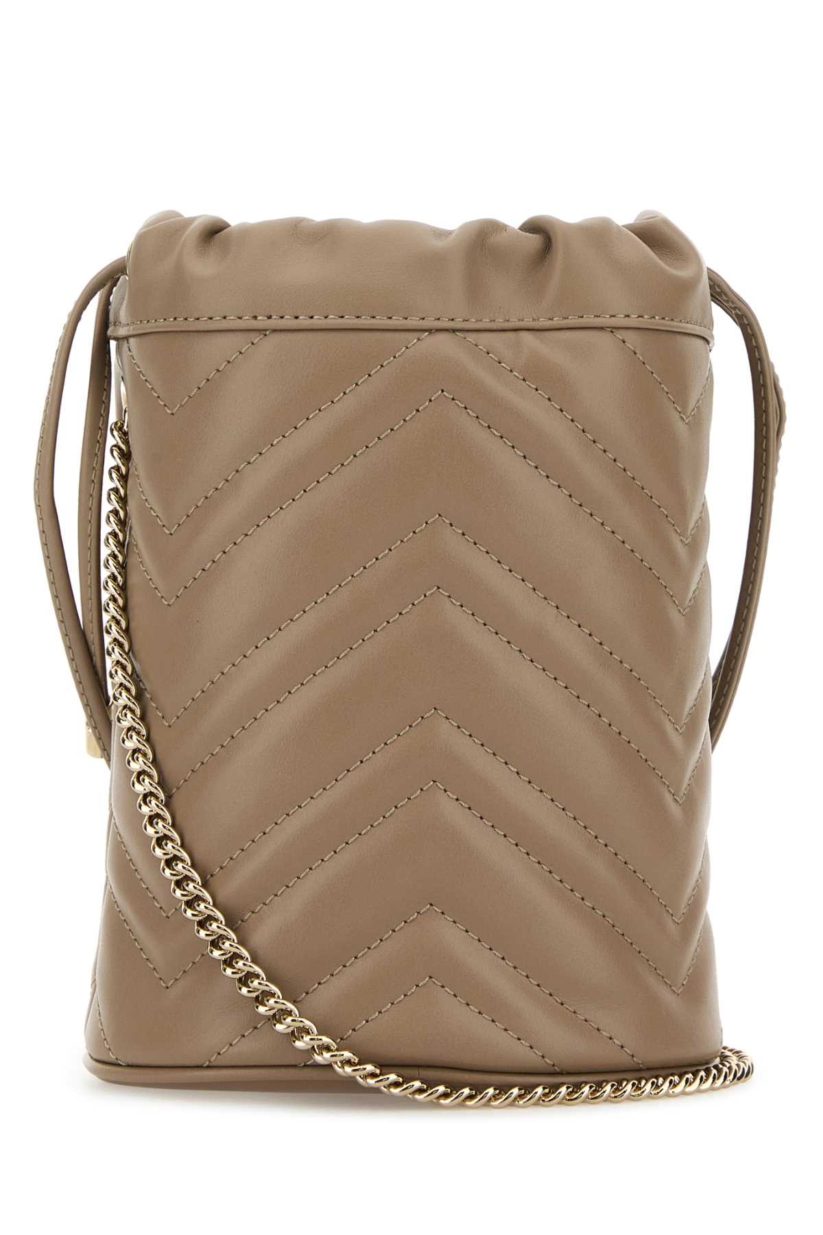 ショルダーバッグ・ポシェット Cappuccino Leather Marmont Bucket Bag GUCCI Gucci Women Cappuccino Leather Marmont Bucket Bag