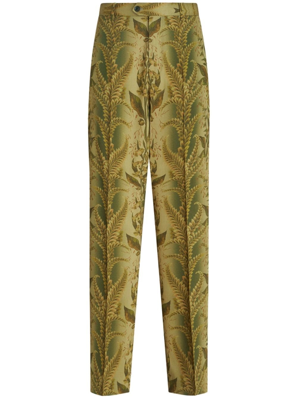 Etro Foliage-jacquard tailored trousers | farfetch | REVERSIBLE