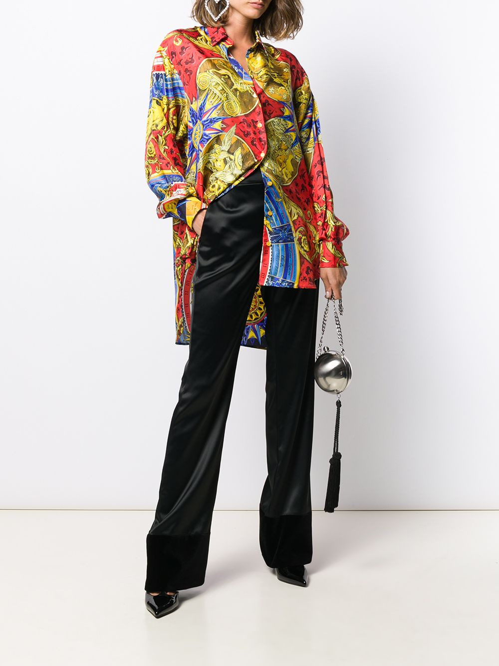high-rise flared trousers - 2