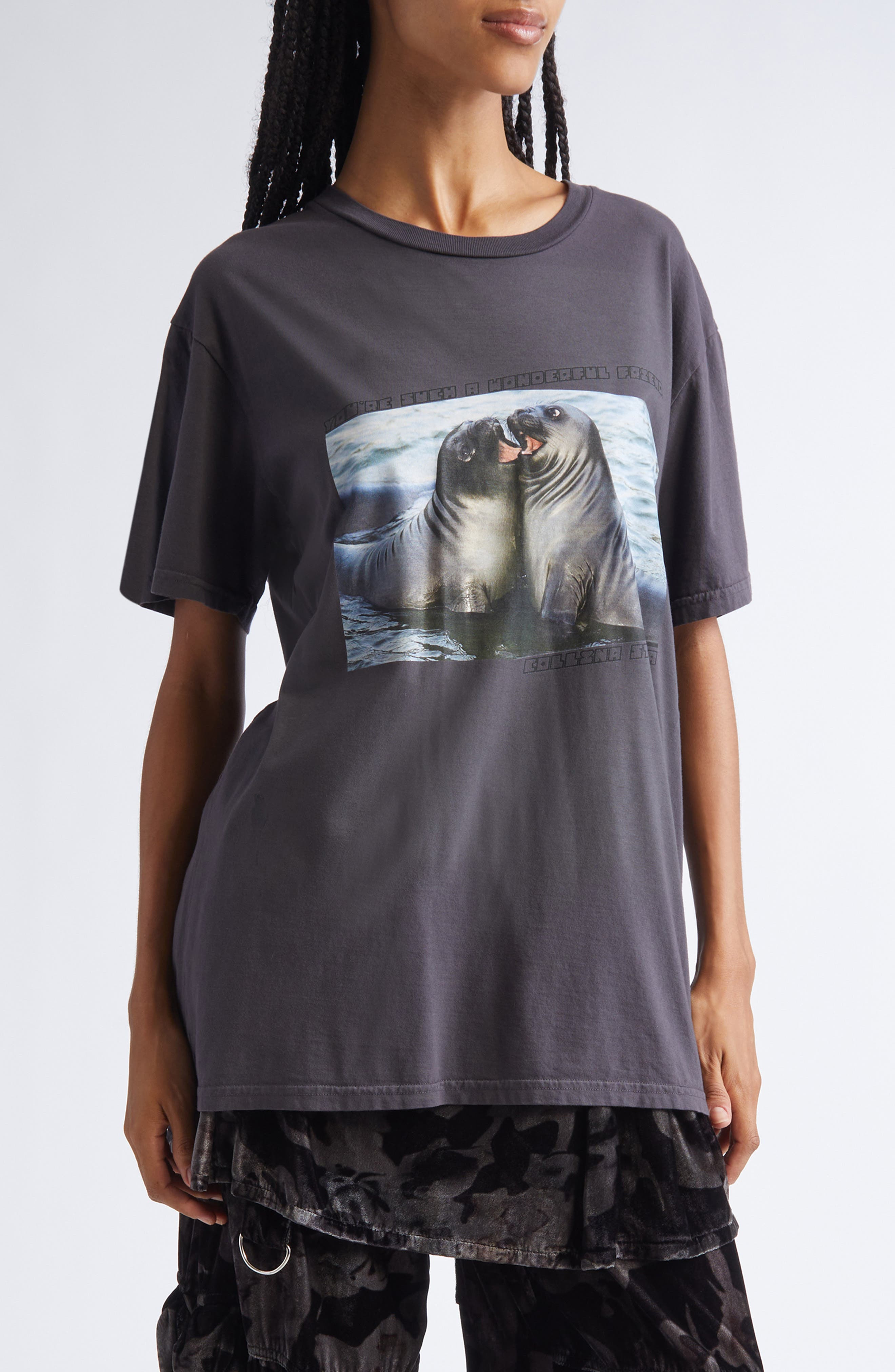 Collina Strada Oversize Organic Cotton Graphic T-Shirt in Wonderful Friend at Nordstrom - 1