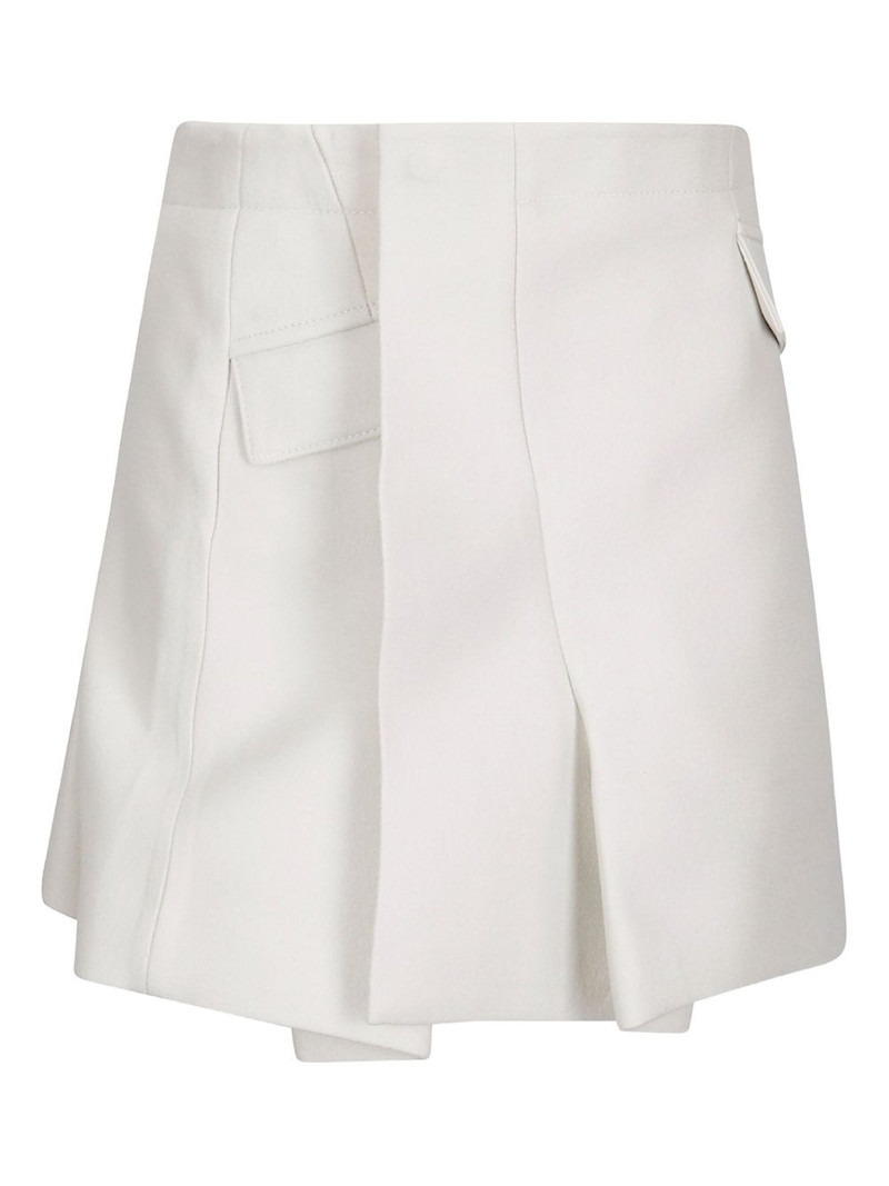 flap-pocket pleated mini skirt 1