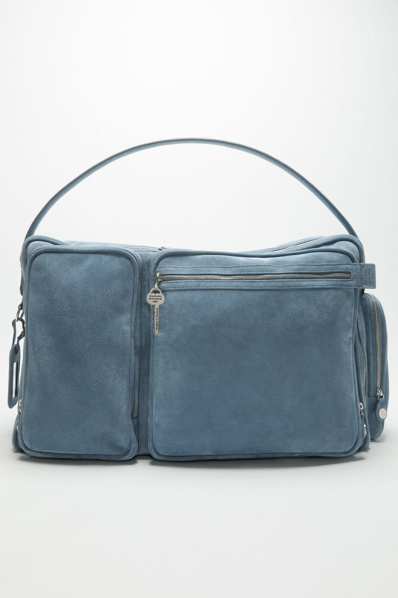 Camero Hotel Suede Shoulder Bag - Denim Blue 7