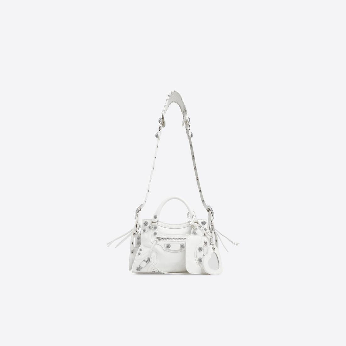 Women's Neo Cagole Xs Handbag With Rhinestones in White - 1