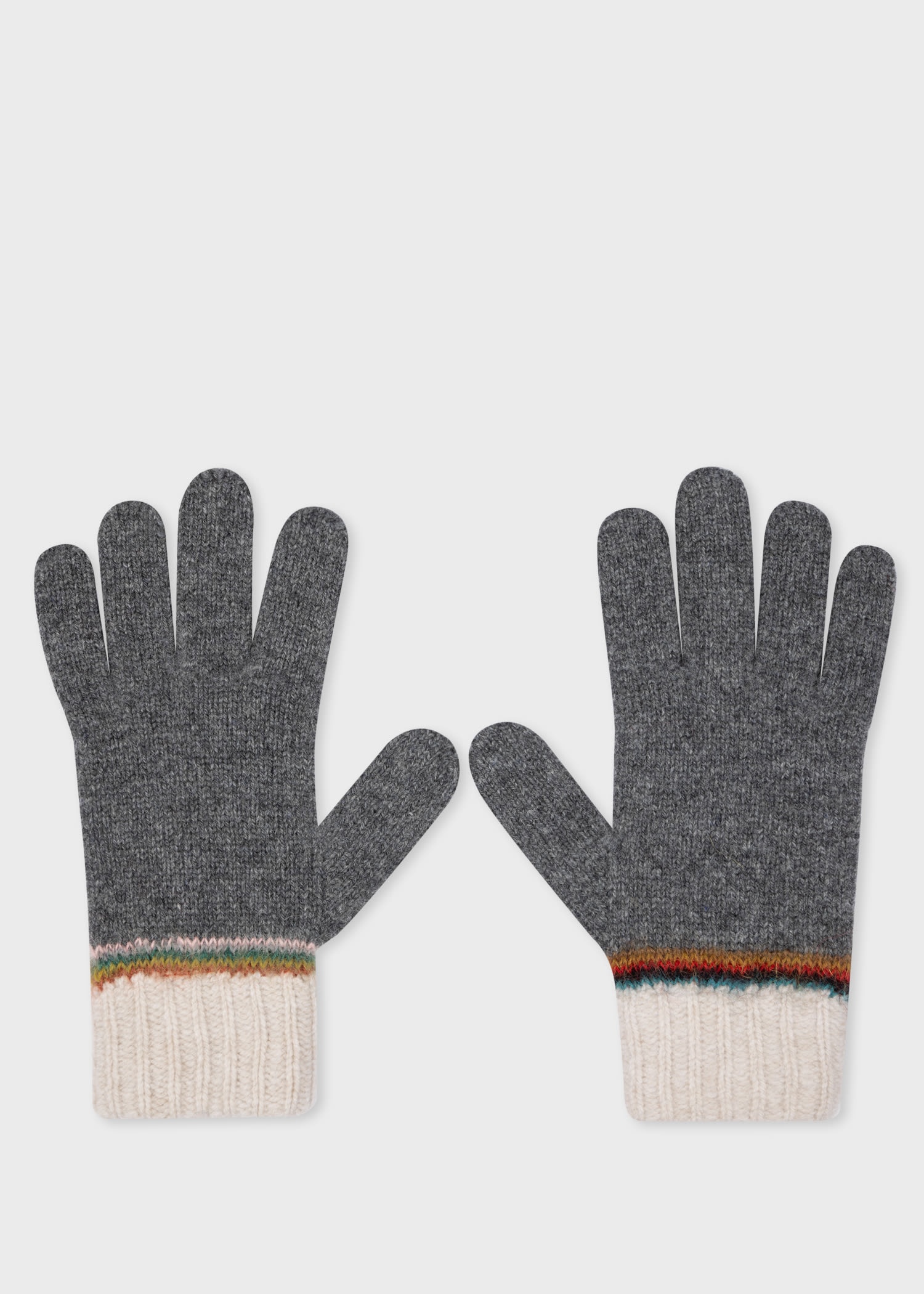 'Signature Stripe' Intarsia Gloves - 1