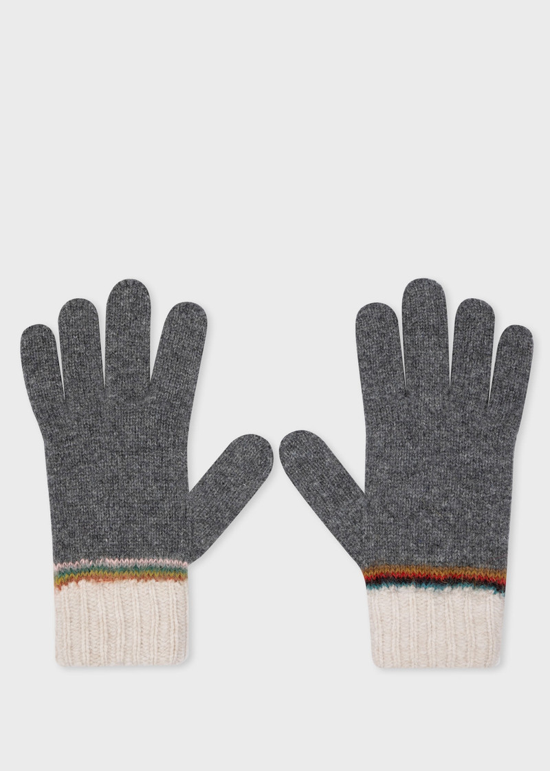 'Signature Stripe' Intarsia Gloves 1