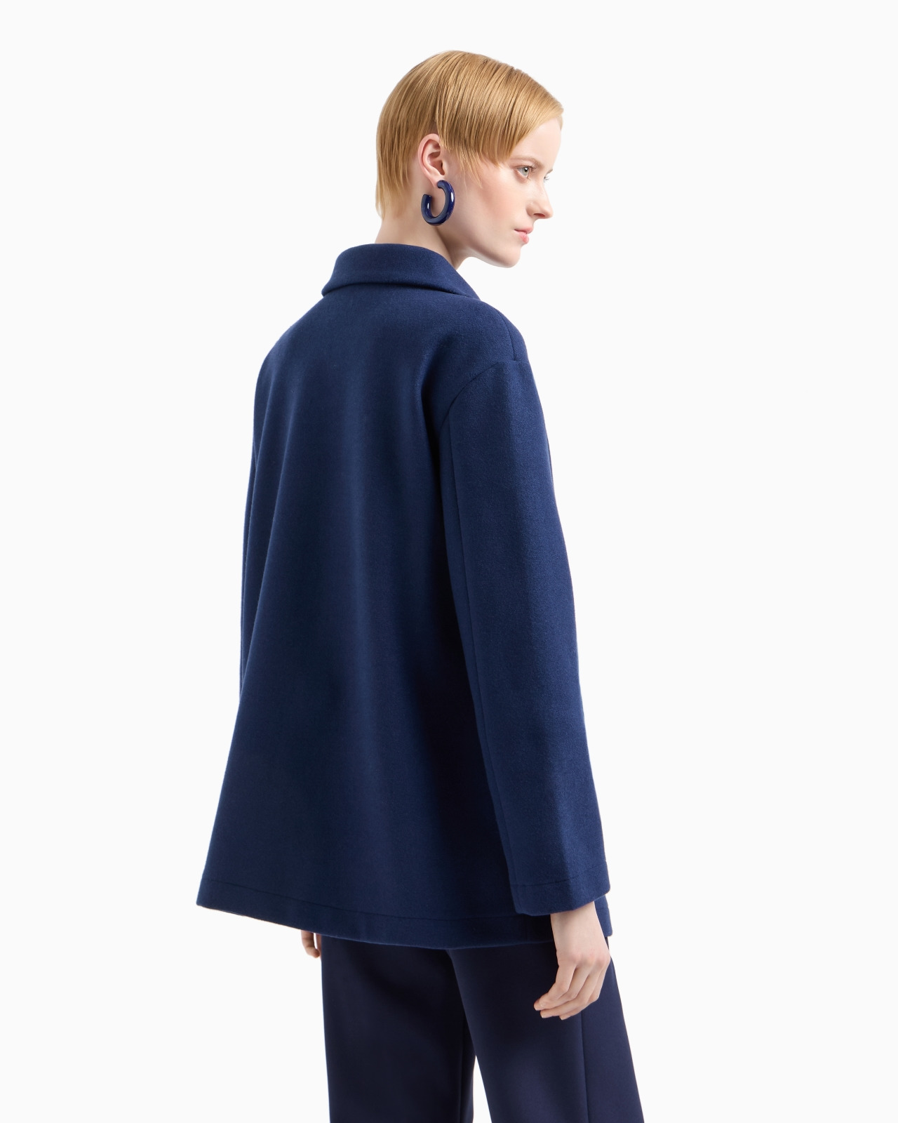 Double-breasted cloth pea coat - 3
