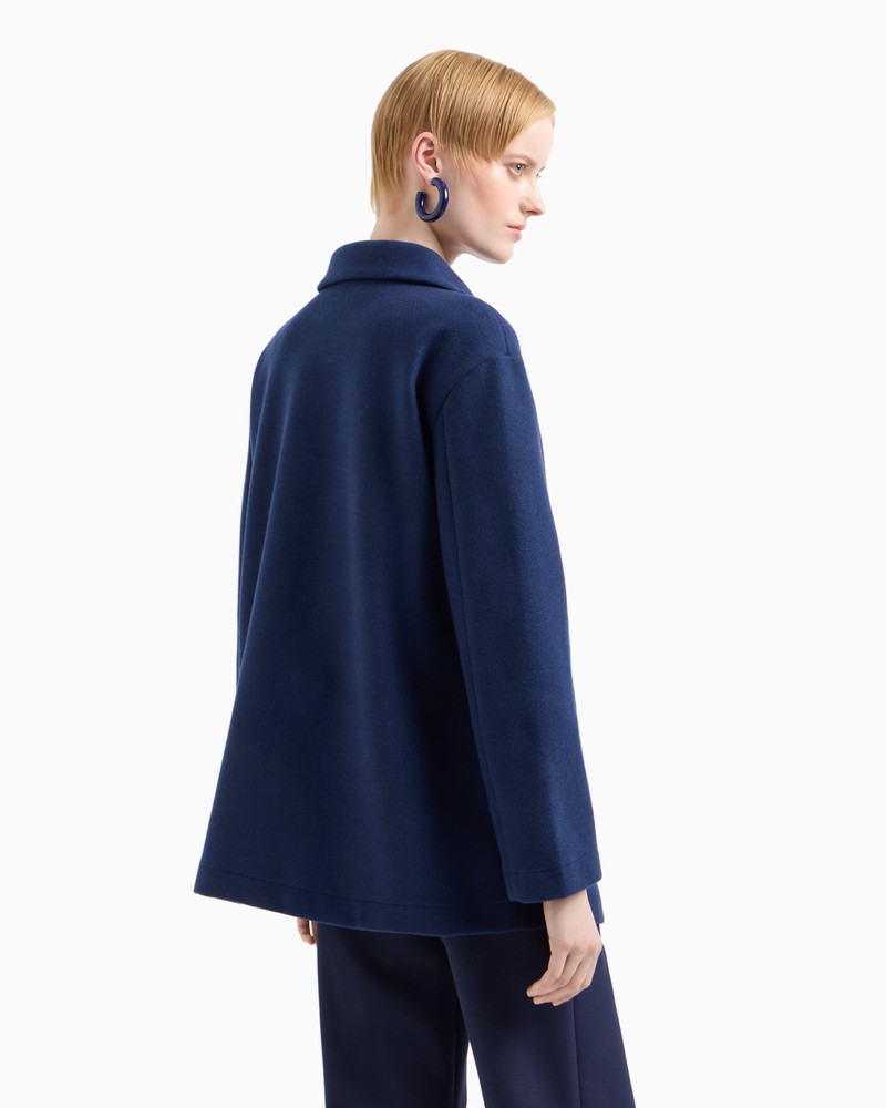 Double-breasted cloth pea coat 3