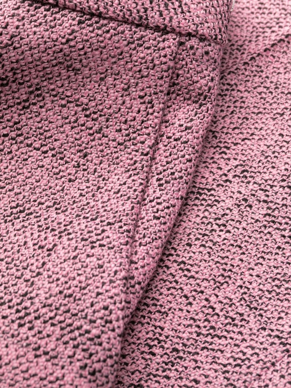 mélange-effect wool trousers - 6