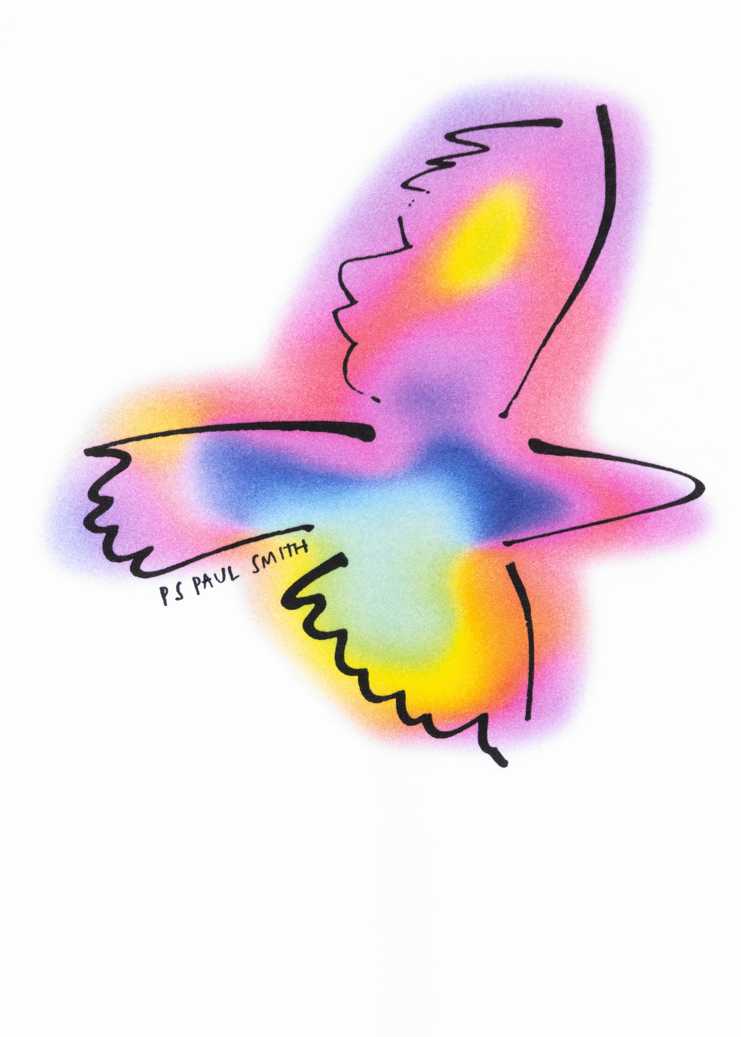White Cotton 'Birds' T-Shirt - 2