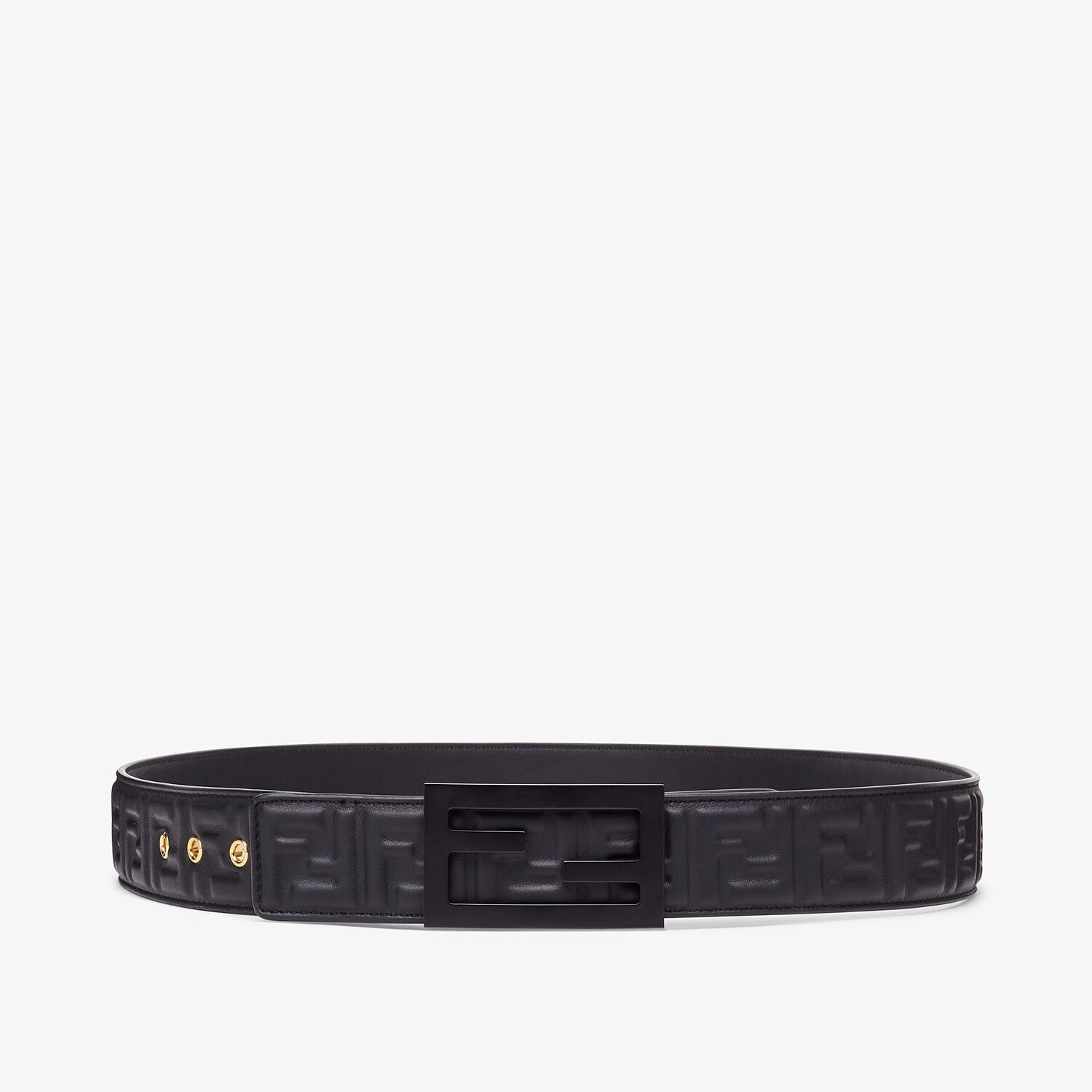 Black leather belt - 1