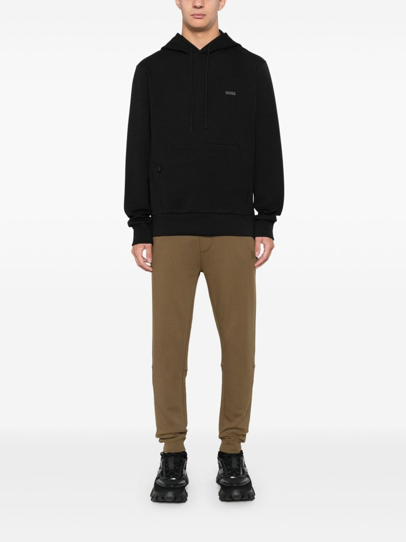 BOSS raised logo-detail hoodie outlook