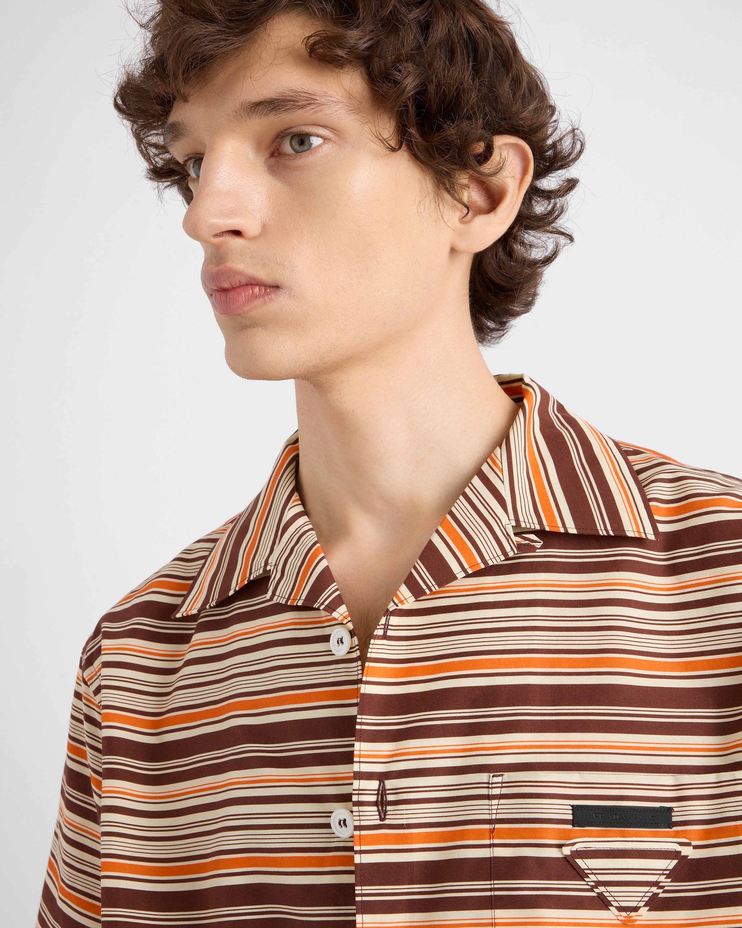 Striped cotton bowling shirt - 3