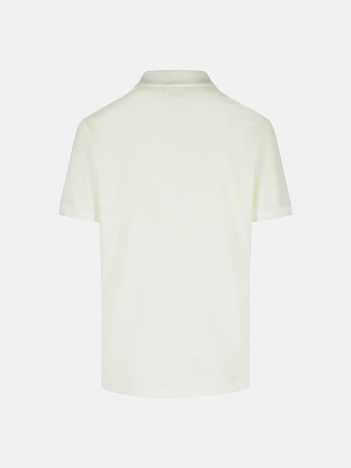 WHITE COTTON POLO SHIRT - 3