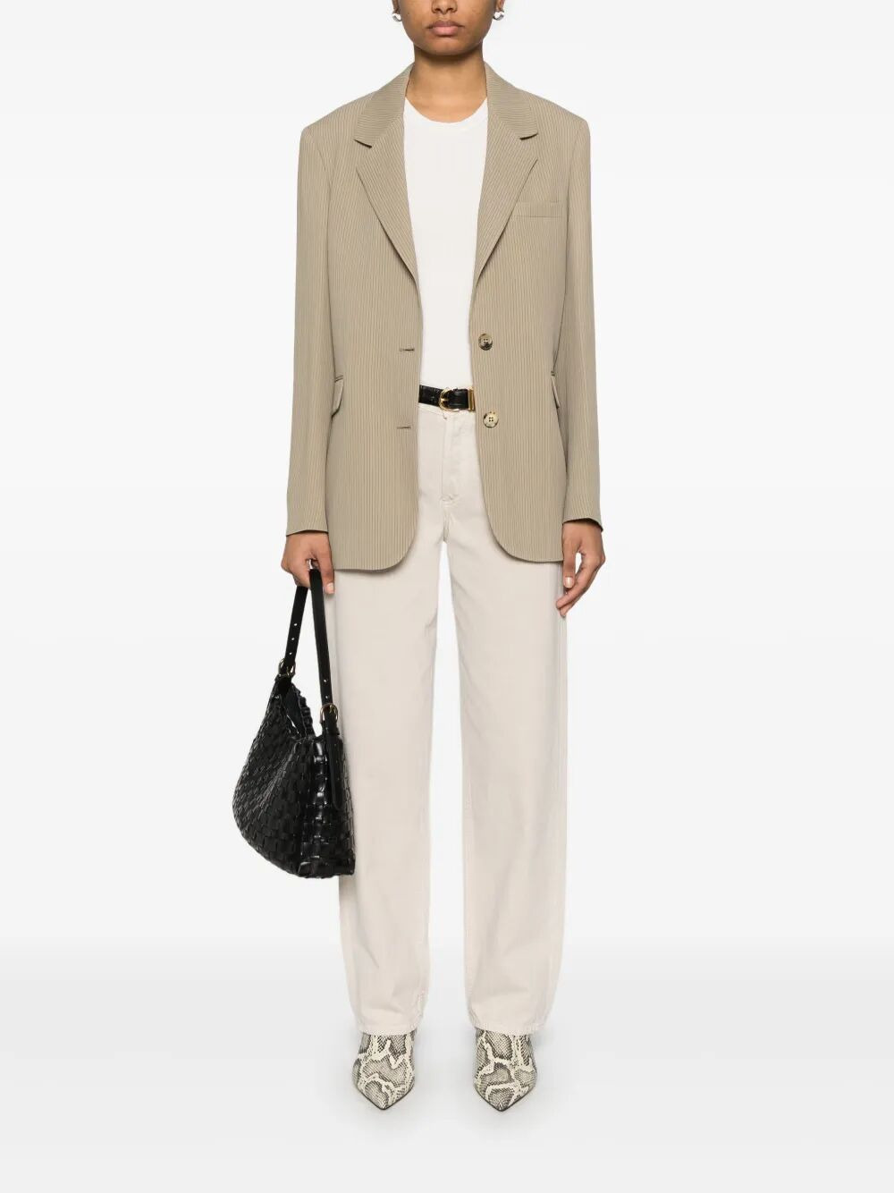 Golden Goose Women Journey W`S Sb Over Jacket Maia Pinstripe Blend Viscose - 6