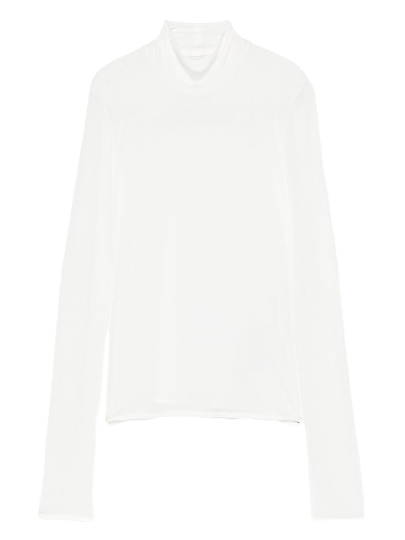 mock-neck long-sleeve top 1