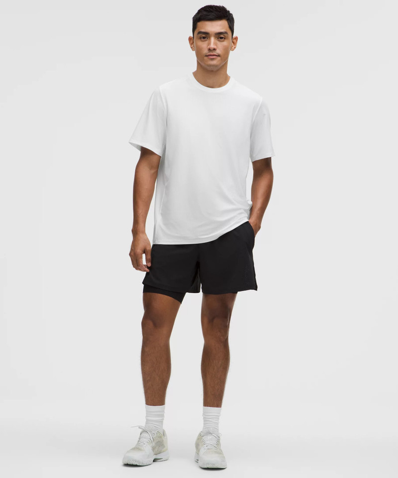 lululemon UV-Protective Striped Mesh Tennis T-Shirt outlook