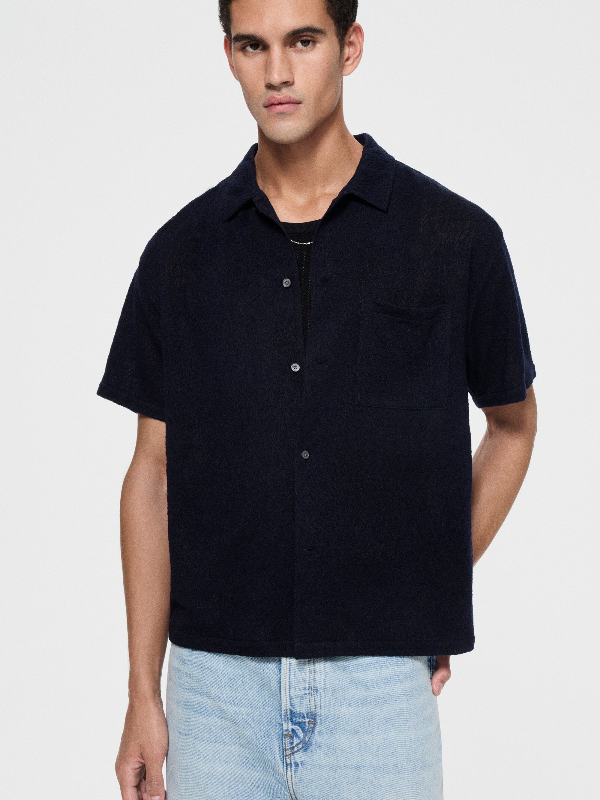 Short Sleeve Shirt in Black - 2