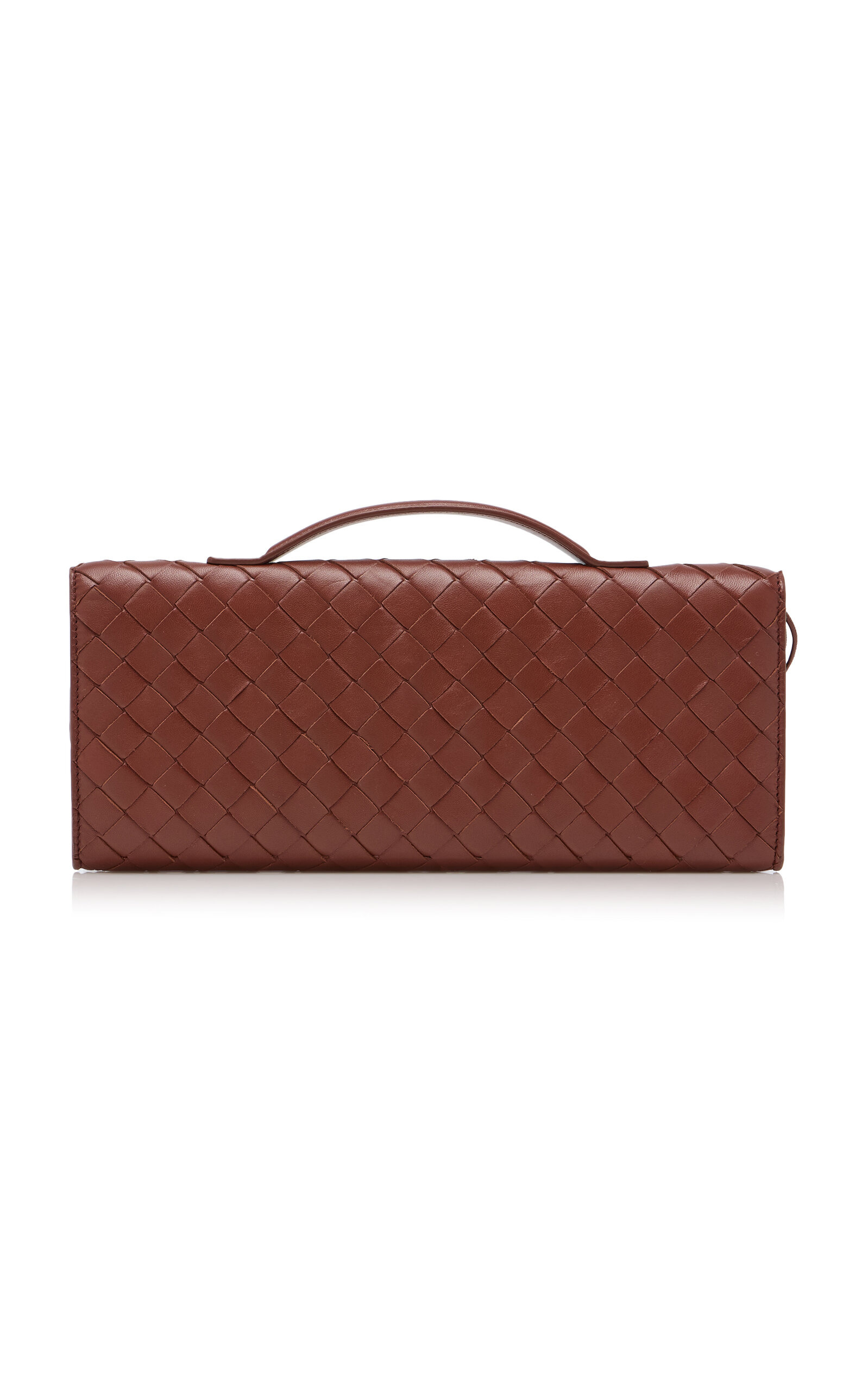 Andiamo Intrecciato Leather E/W Clutch brown - 4