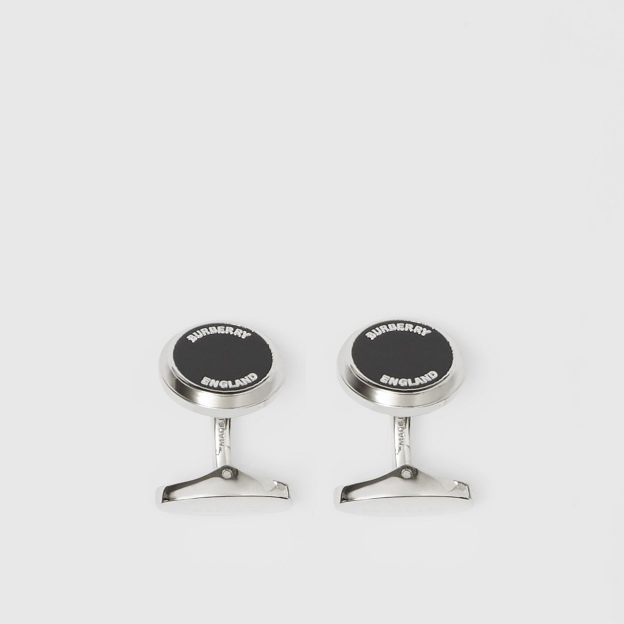 Logo Detail Palladium-plated Cufflinks - 3