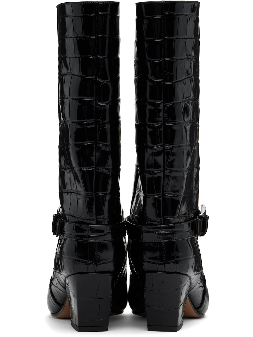 Black Jane Buckle Midcalf 60 Boots - 2