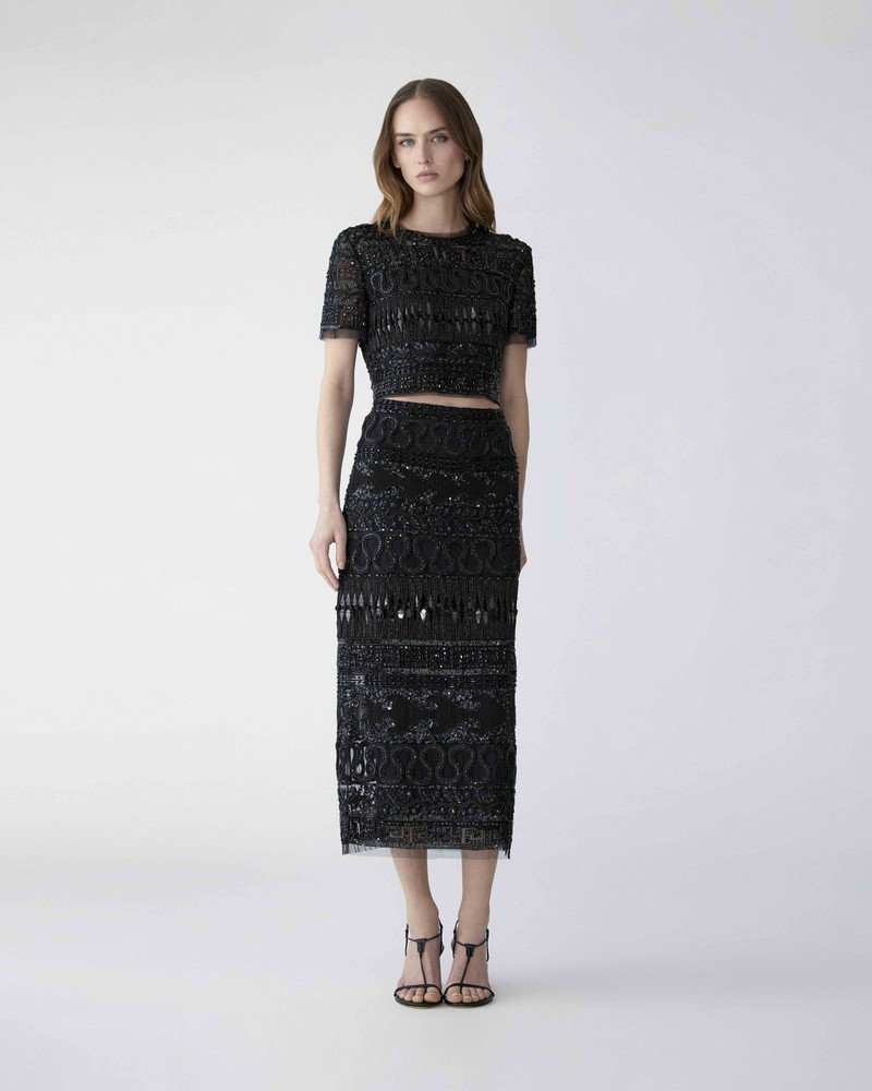Embroidered Tulle Cropped Top 4