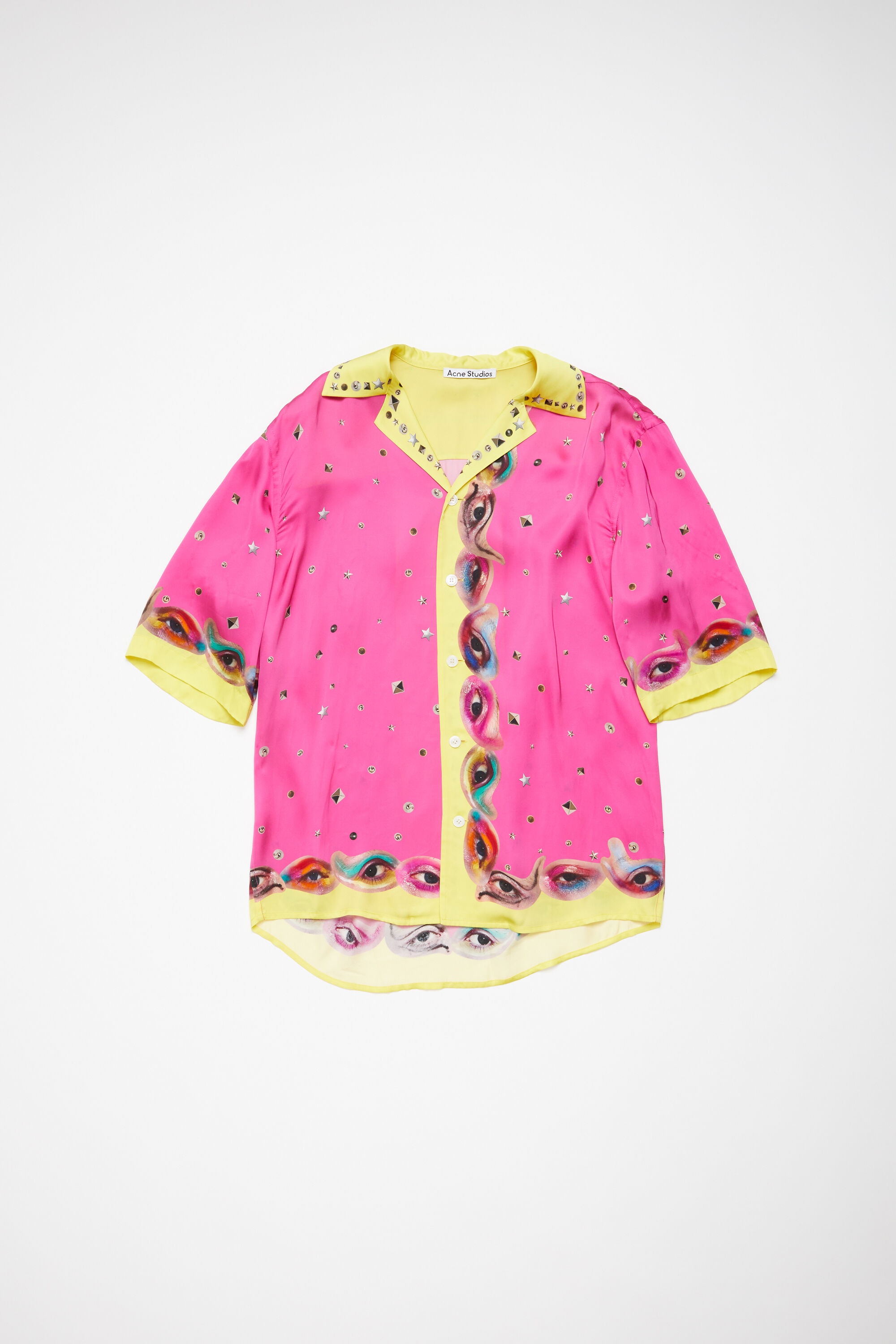 Printed button-up shirt - Fuchsia pink - 2