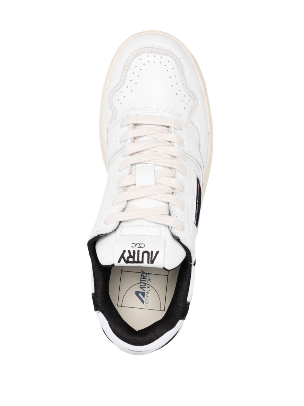 Action low-top leather sneakers - 4