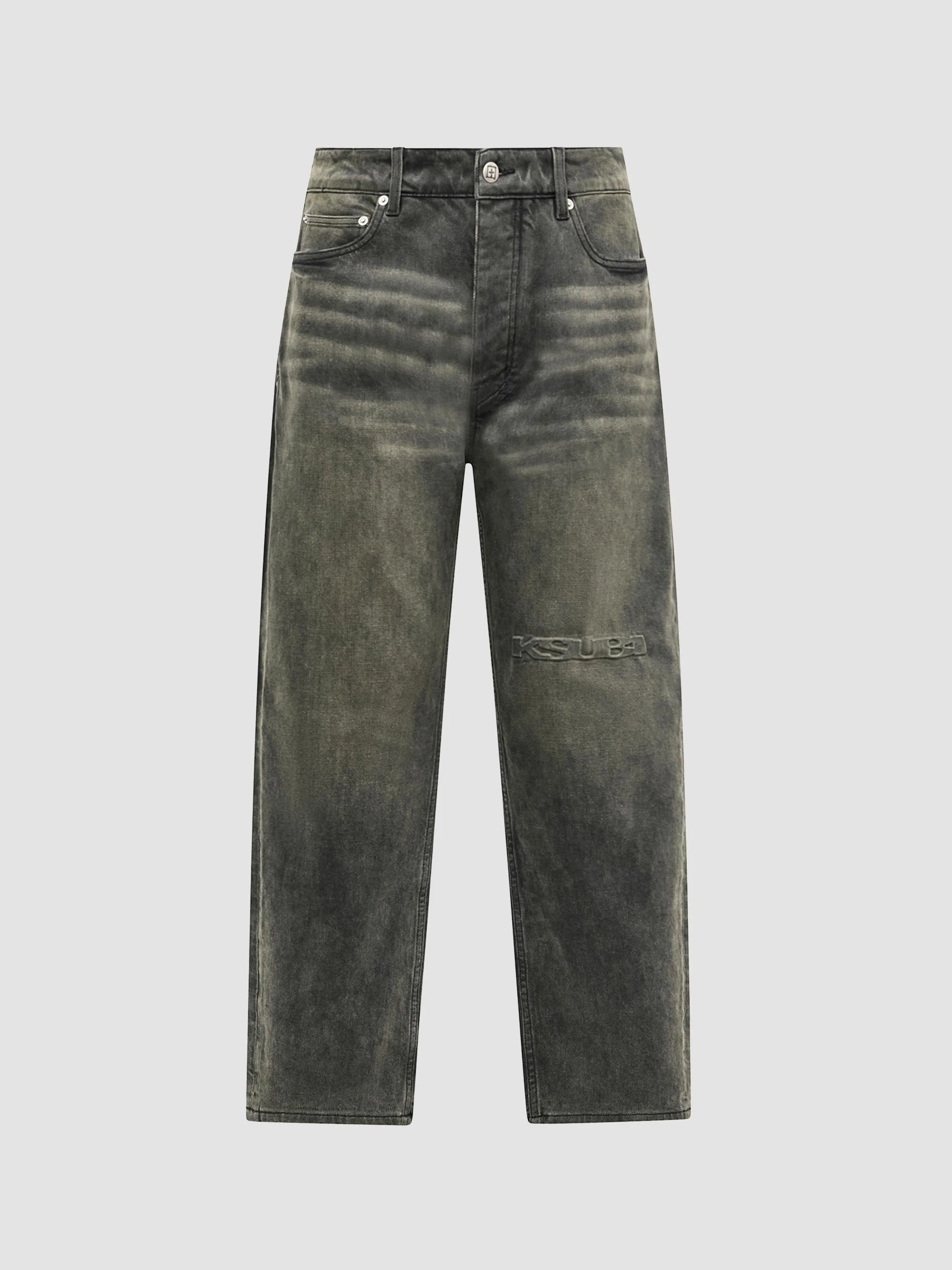 Men's Hazlow Graphite Intruder Straight-Leg Jeans - Charcoal - 1