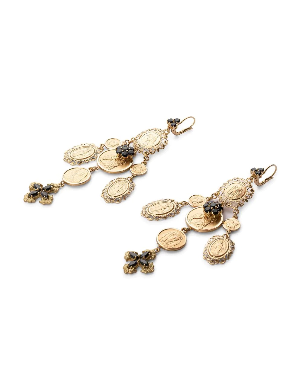 18kt yellow gold heart bow pendant necklace - 2