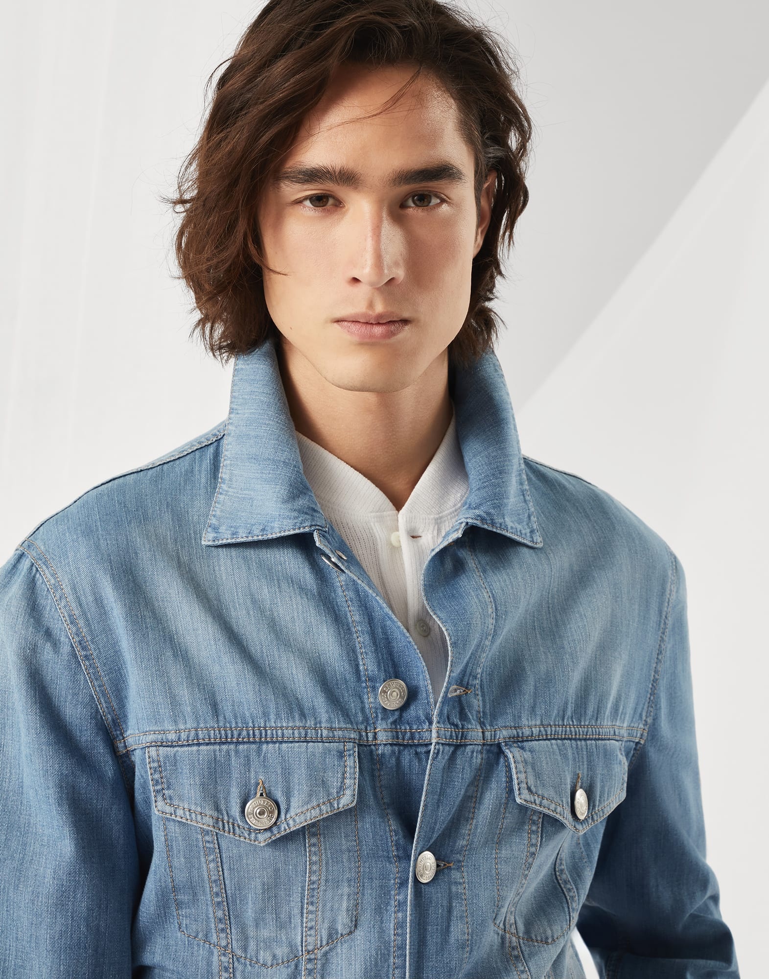 Lightweight old denim four-pocket jacket - 3