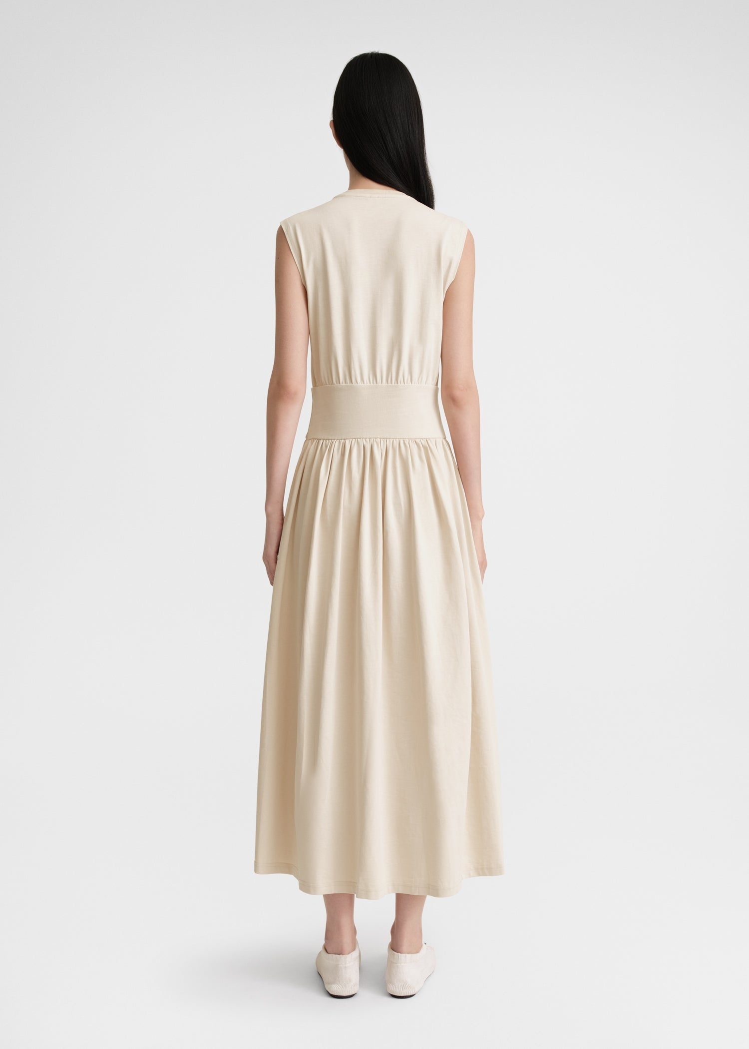 Sleeveless cotton tee dress pearl - 5
