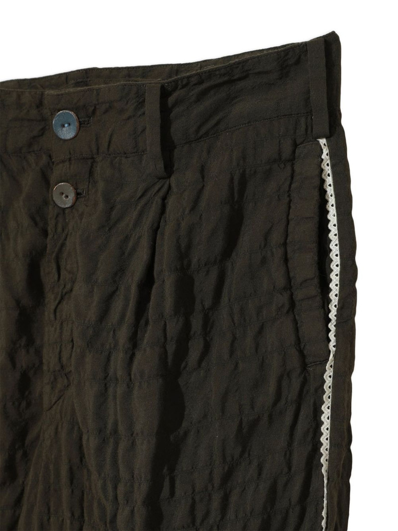 quilted lace-trimmed trousers 3