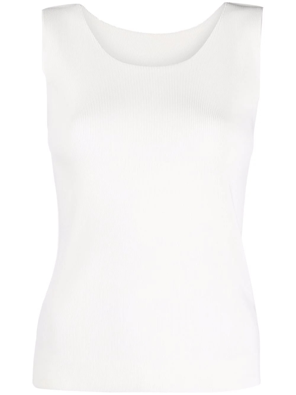 ribbed sleeveless vest - 1