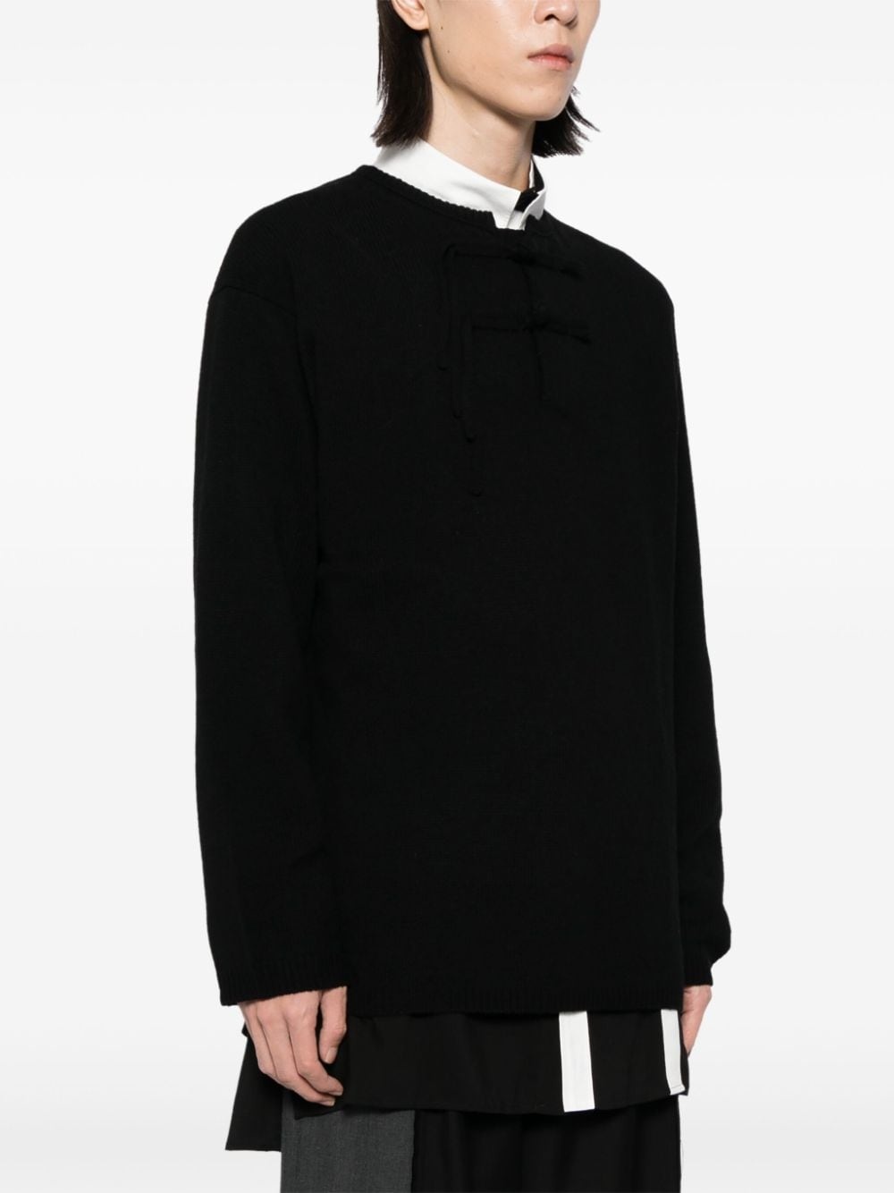 button up wool jumper - 3