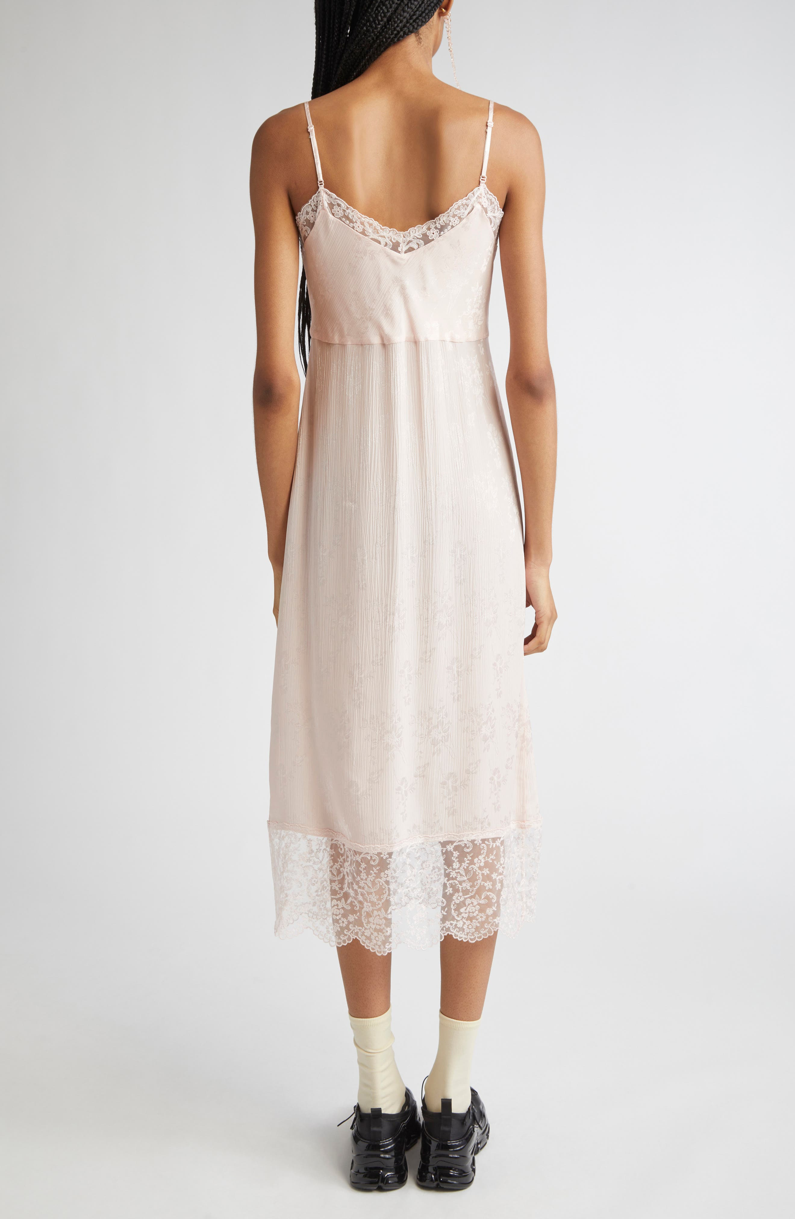 Simone Rocha Deep Lace Trim Slipdress in Blush at Nordstrom - 2