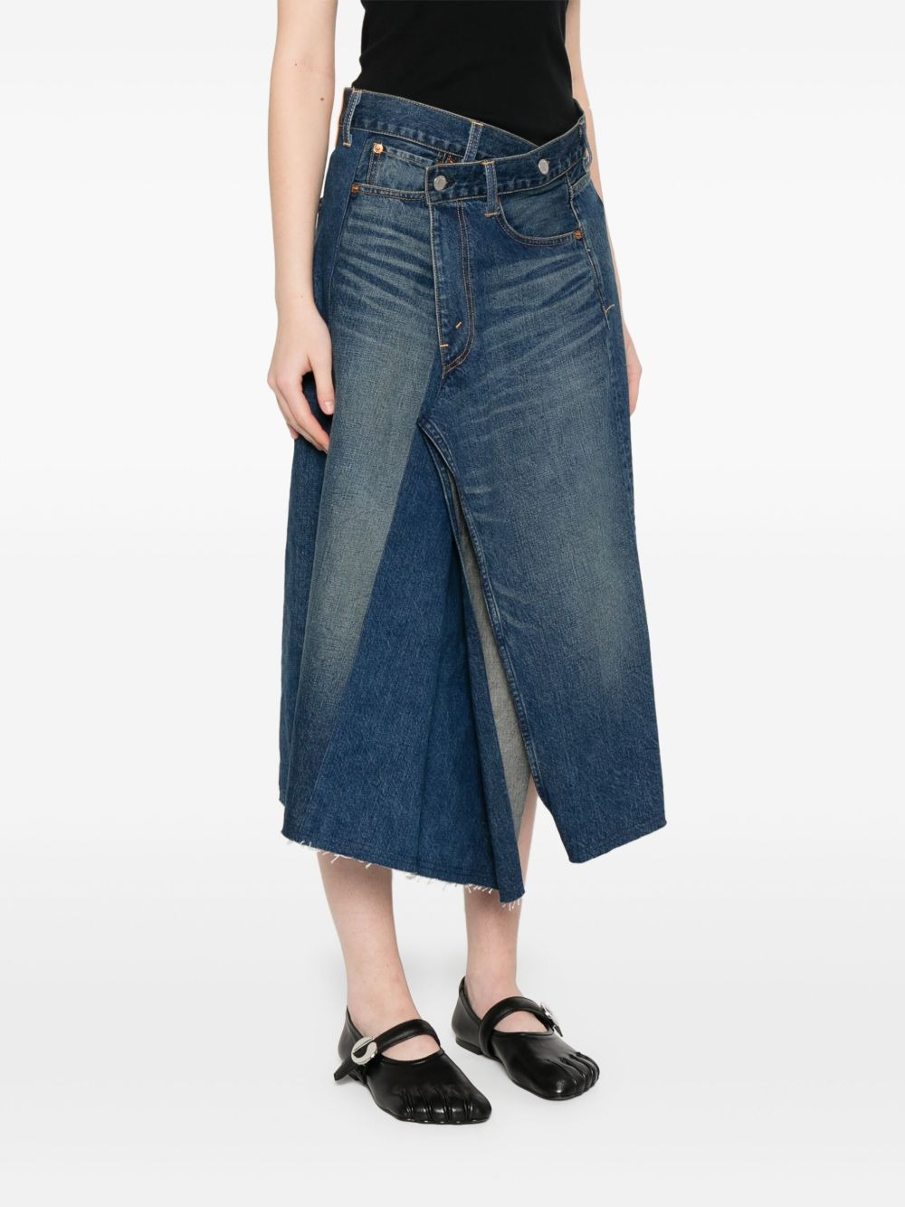 Junya Watanabe Women Denim Asymmetric Skirt - 5