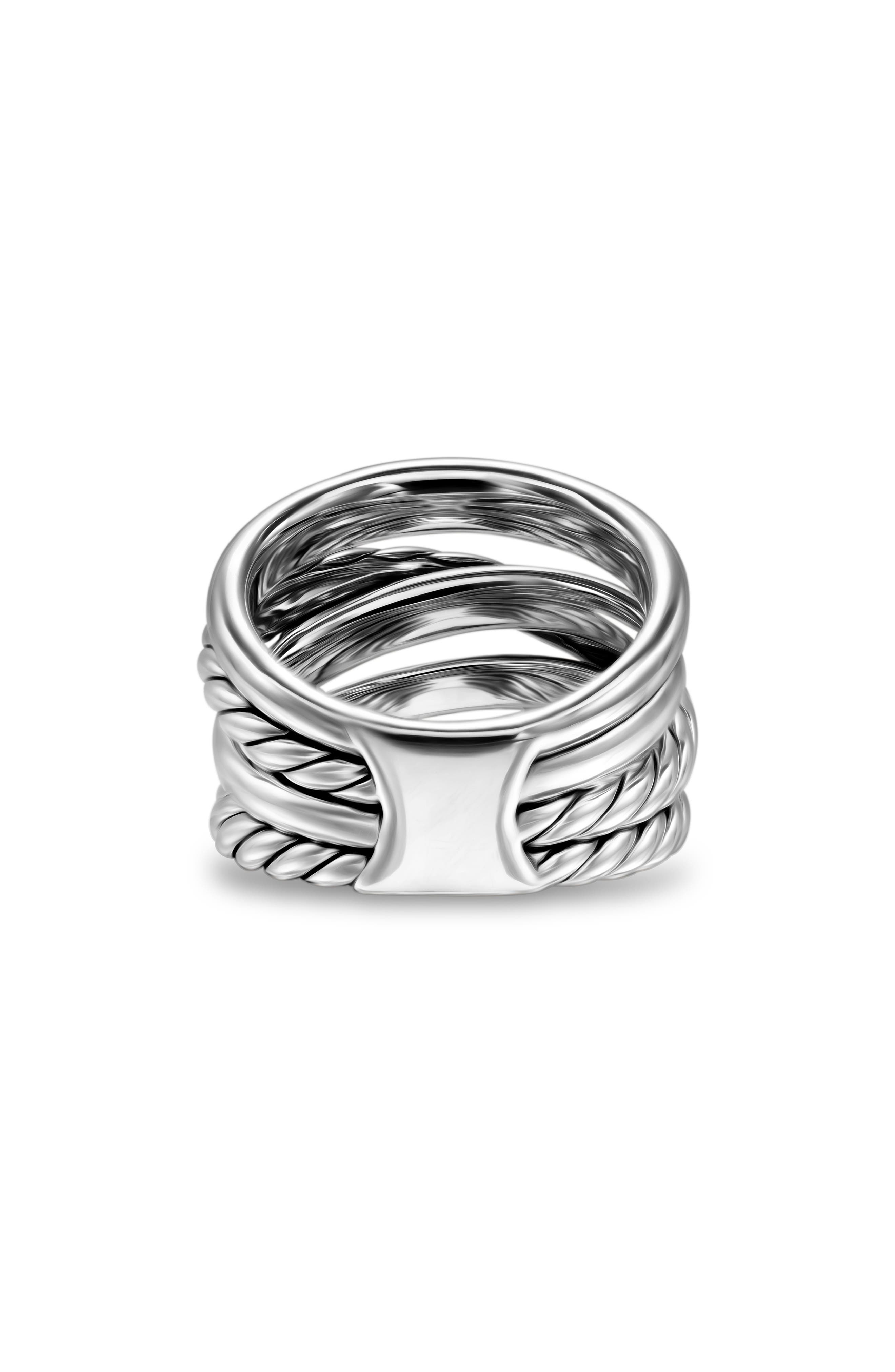 David Yurman Crossover Five Row Ring in Sterling Silver, 17.5mm at Nordstrom - 5
