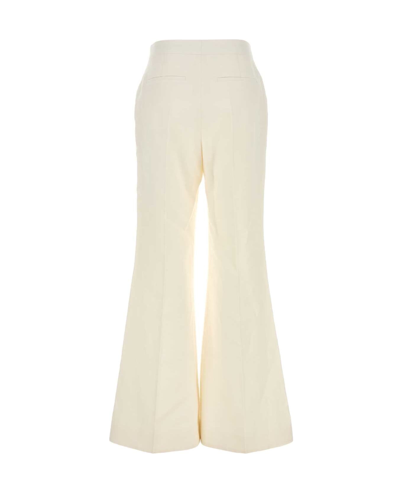White Linen Wide-leg Pant - 2