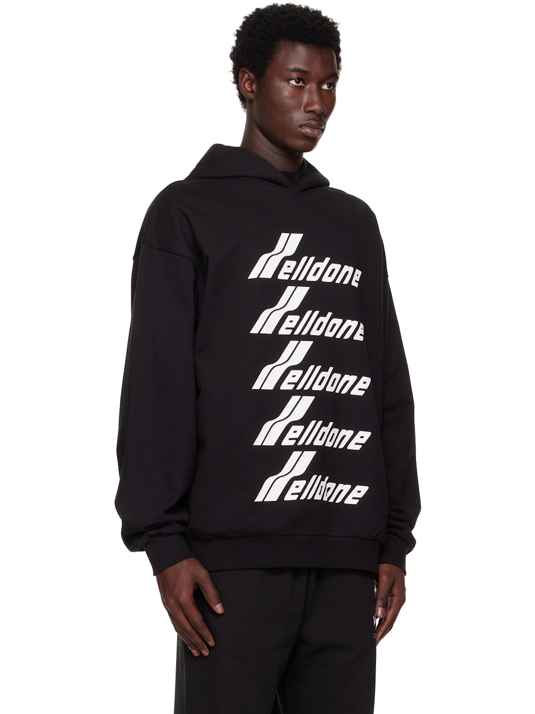 Black Printed Hoodie - 2