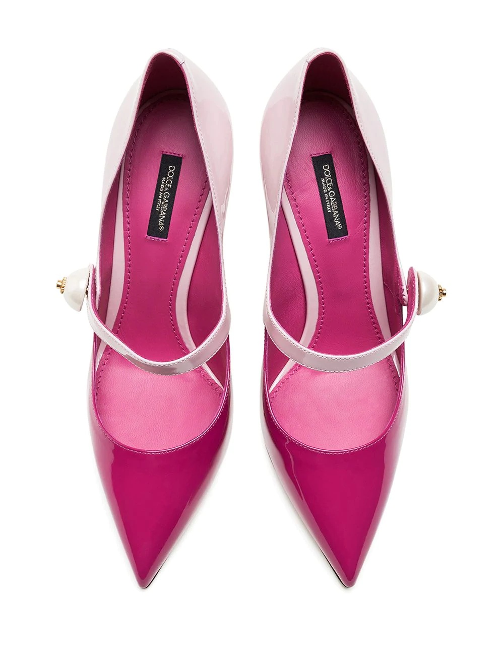 two-tone Mary Jane pumps - 4