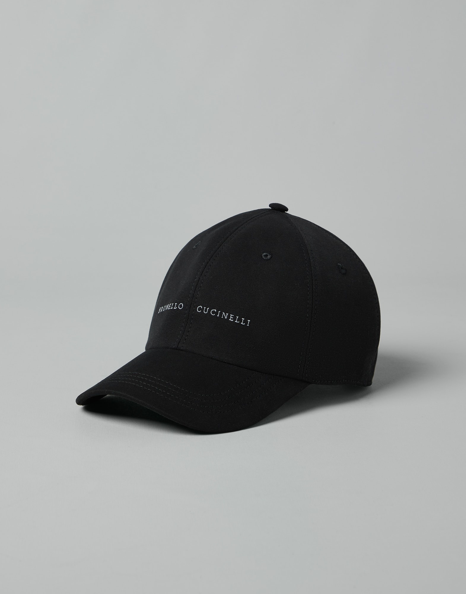 Baseball cap in twisted cotton gabardine with embroidery - 1
