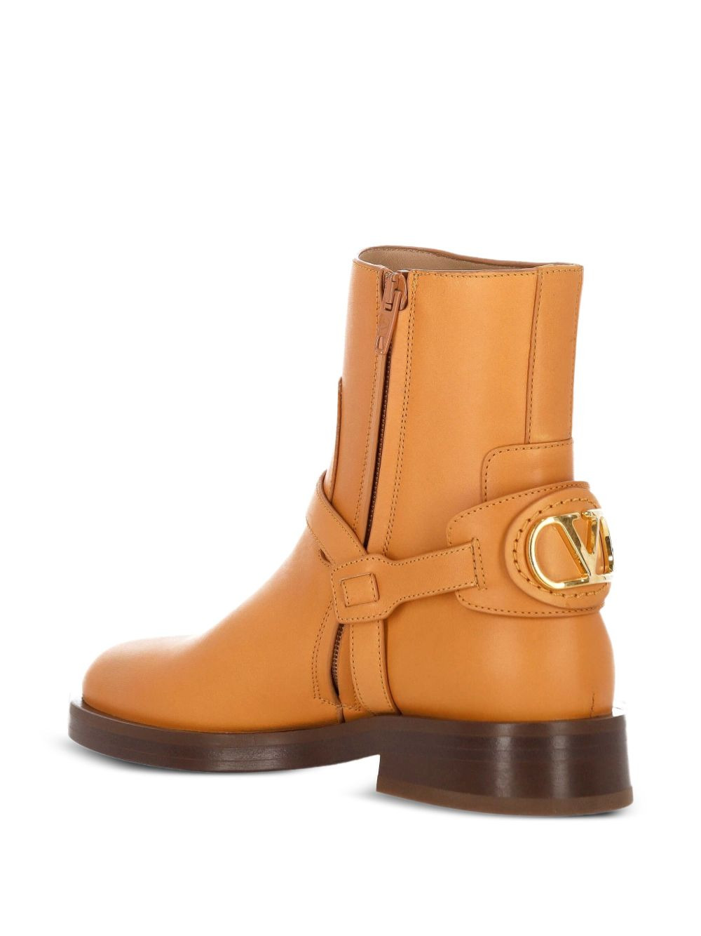buckle-strap leather boots - 3