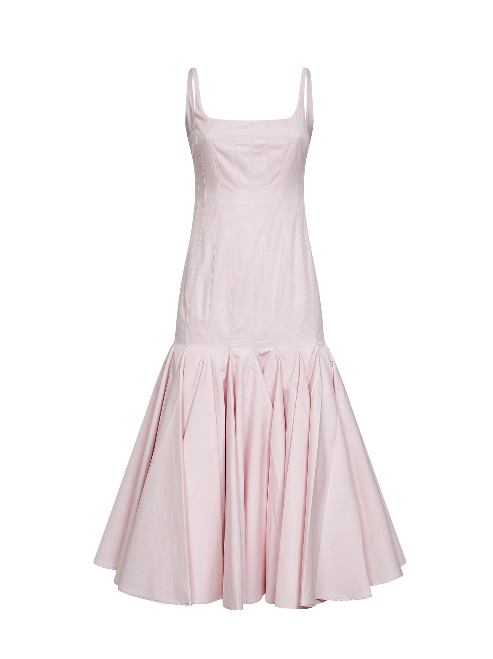 Light pink The Agave flared midi dress - 1