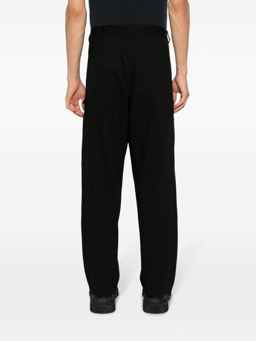 logo-embroidered cotton track pants - 4