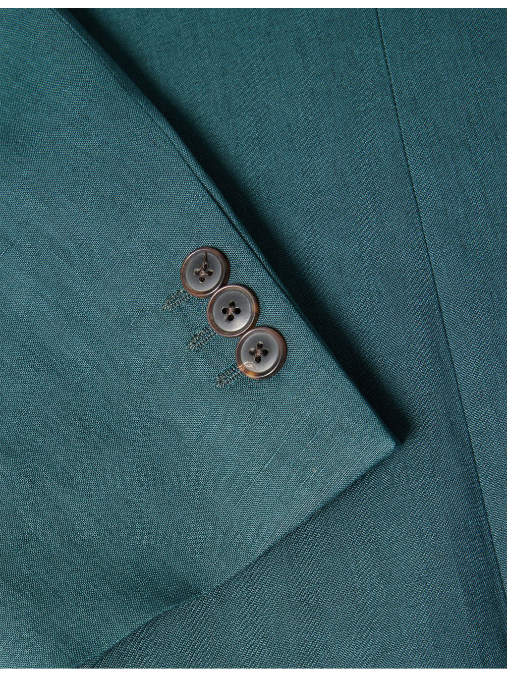 Double-Breasted Regular-Fit Linen-Blend Blazer - 6