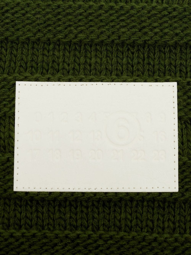 logo-print knitted scarf 4
