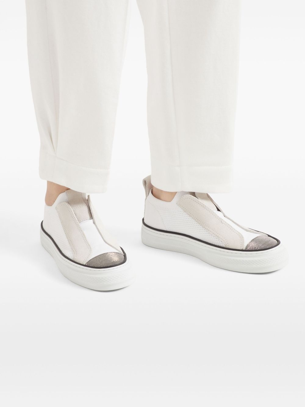 Monili-embellished sneakers - 5