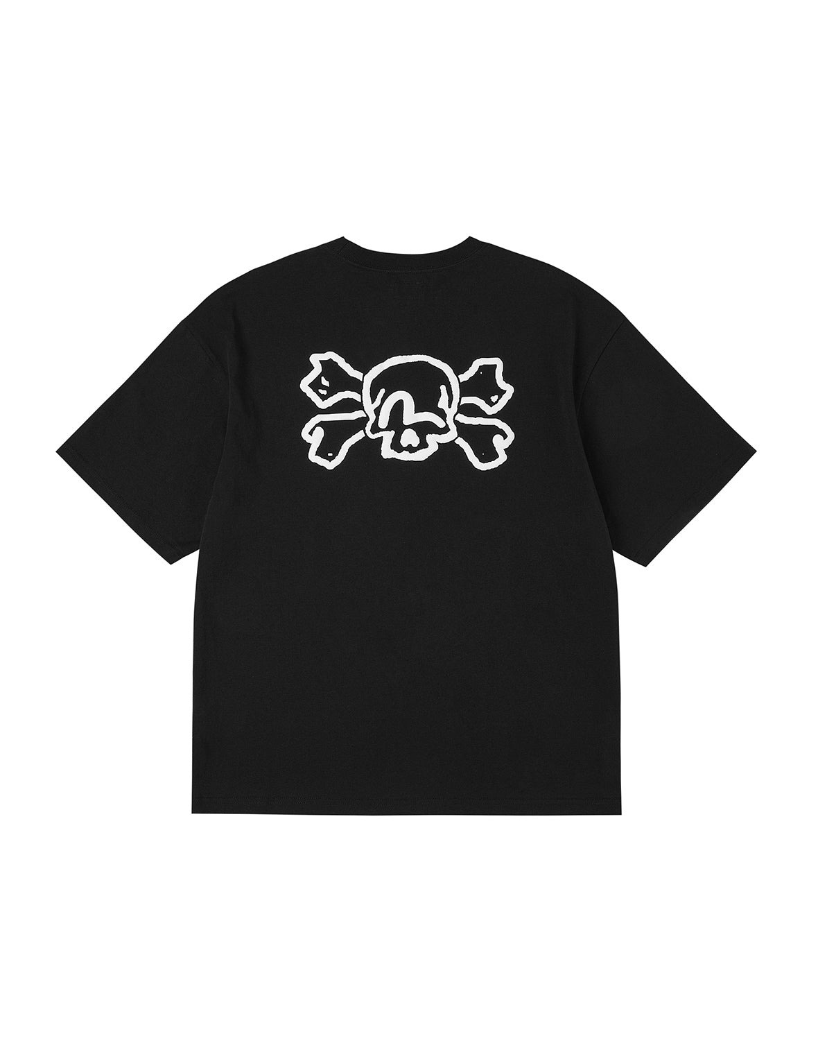 Skull and Seagull Print Oversized T-Shirt - 2