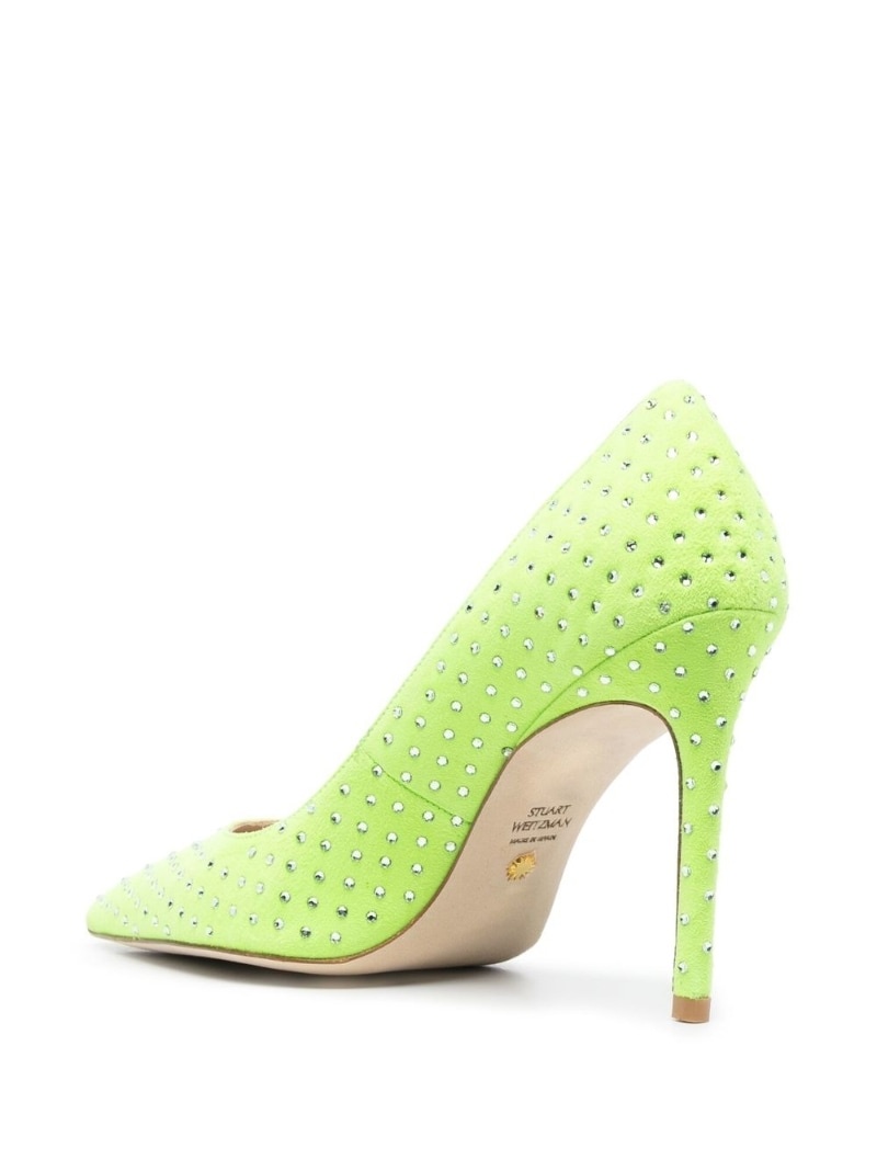 crystal-embellished pointed-toe pumps - 3