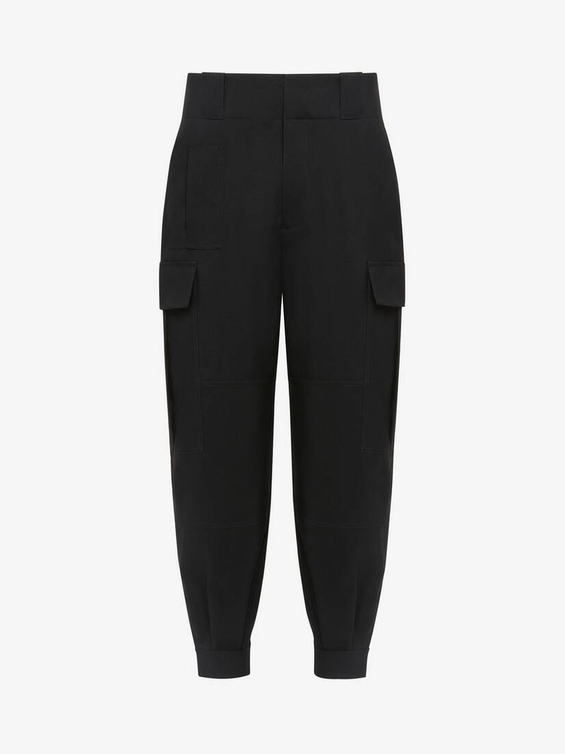 Alexander McQueen Men's Military Cargo Trousers in Black outlook